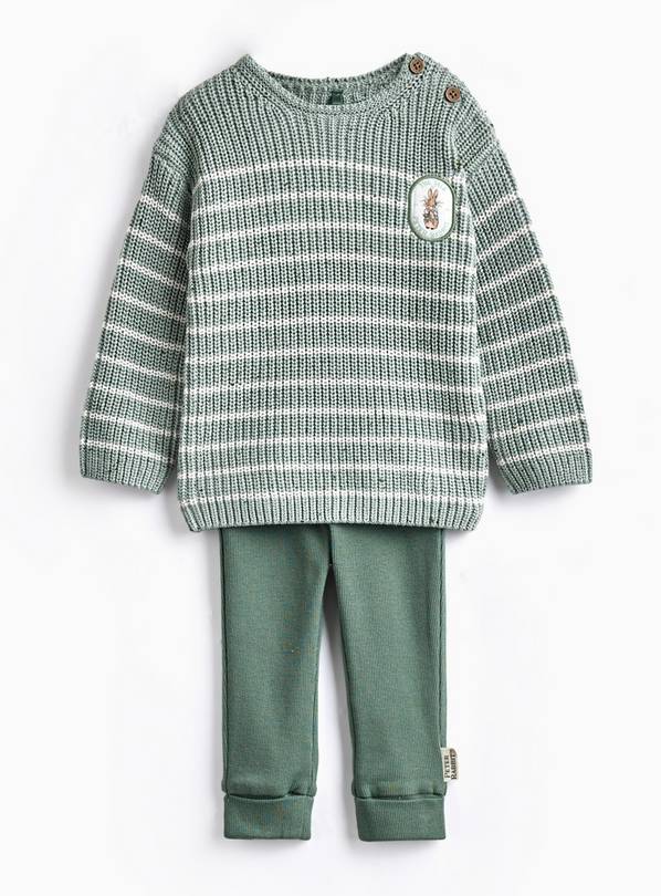 Green Peter Rabbit Knitted Jumper & Legging Set 3-6 months